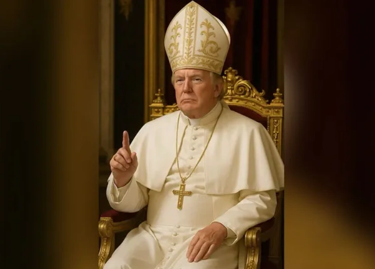 donald trump as pope (AI created)