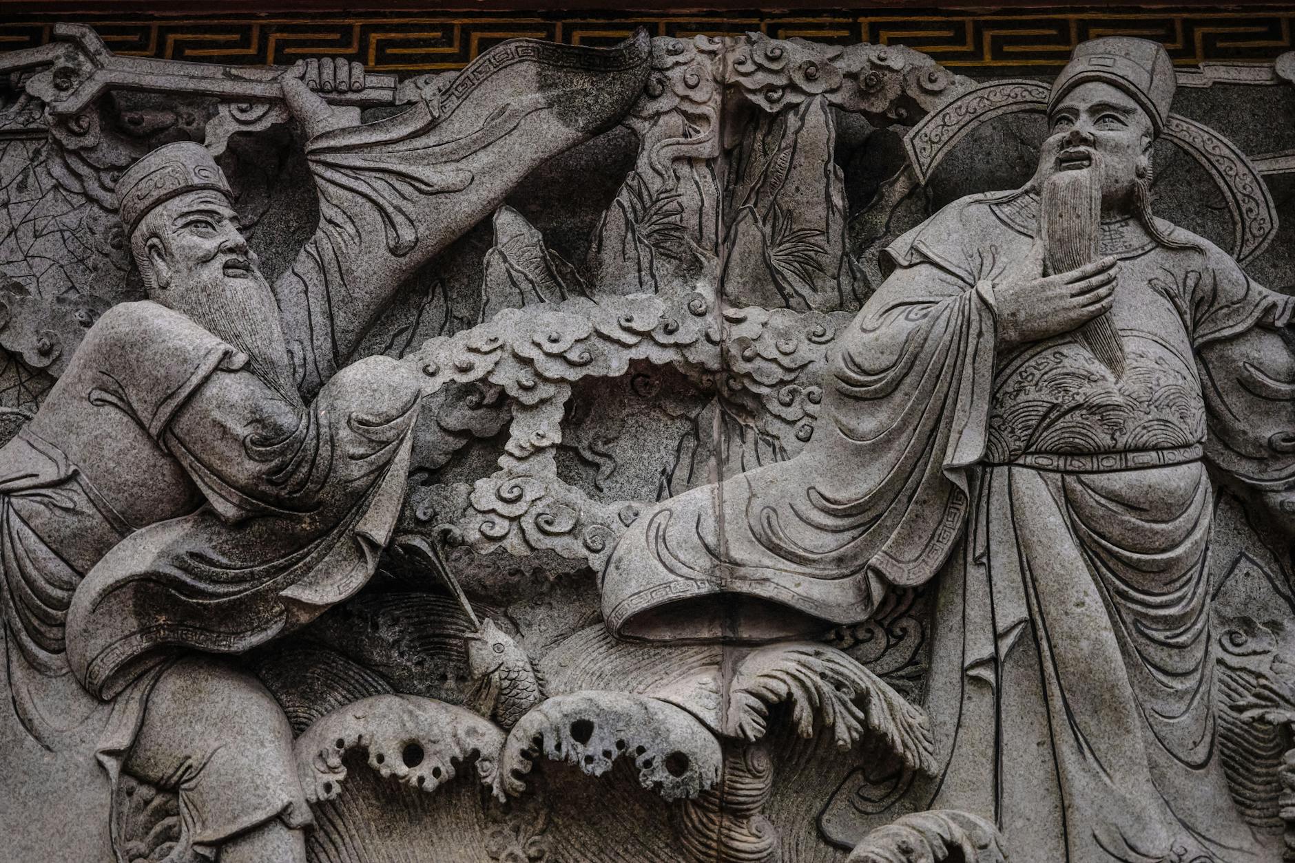 A historical painting depicting a famous debate scene, illustrating the power of persuasion techniques.